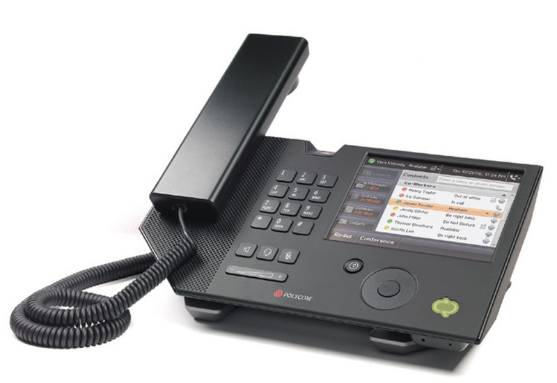 Polycom CX700 IP PHONE Проводная телефонная трубка TFT Черный