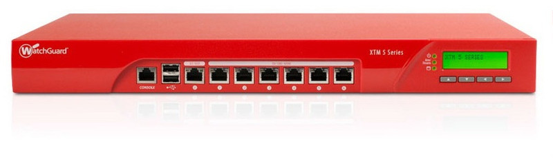 WatchGuard XTM 510 & 3-Y Security 1U 1843Мбит/с аппаратный брандмауэр