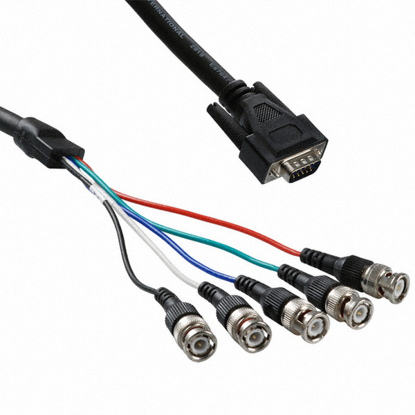 Polycom BNC Monitor Adapter Cable 0.3м DVI-A Черный