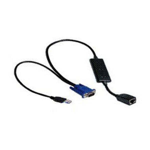 DELL 470-10637 HD-15 USB/RJ-45 Черный, Синий кабельный разъем/переходник