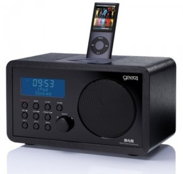 GEAR4 KRG-D50 Uhr Schwarz Radio