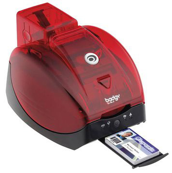 Evolis Badgy Farbe 300 x 300DPI Rot Plastikkarten-Drucker