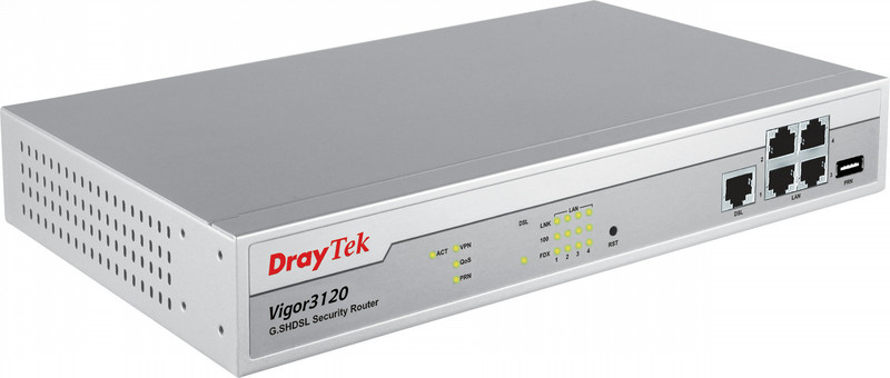 Draytek Vigor3120 Подключение Ethernet Серый проводной маршрутизатор