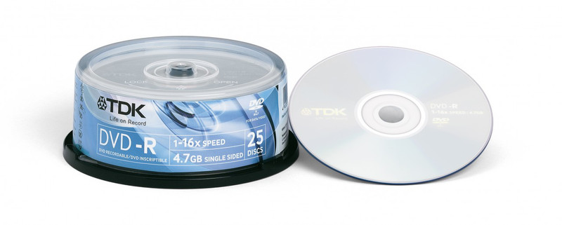 TDK DVD-R 25pk Cake Box 4.7ГБ DVD-R 25шт