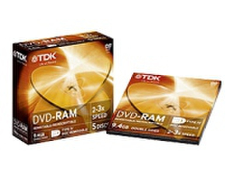 TDK DVD-RAM 5 pk 9.4GB DVD-RAM 5Stück(e)