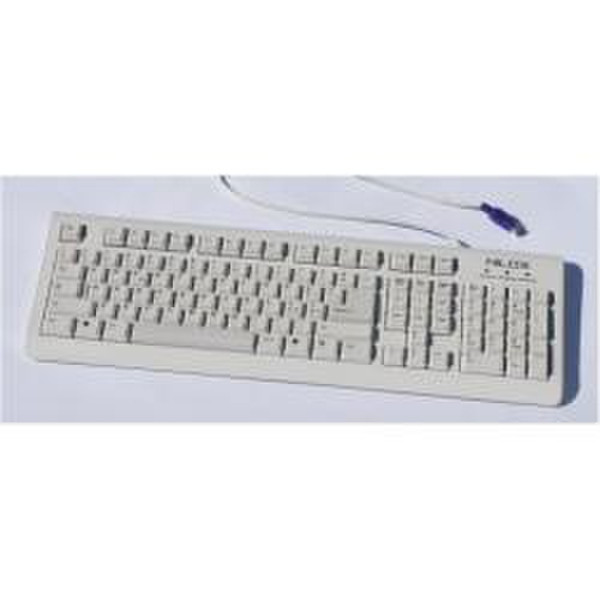 Nilox KB7008 PS/2 QWERTY Белый клавиатура