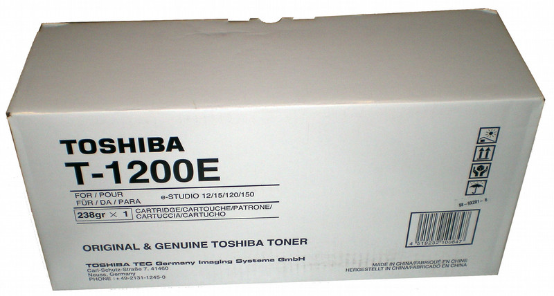 Toshiba T1200E Тонер 6500страниц Черный
