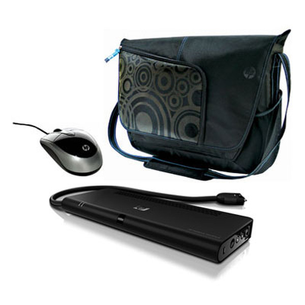 HP 17.3in Premium Messenger Case and Mobile Mouse Package Bundle