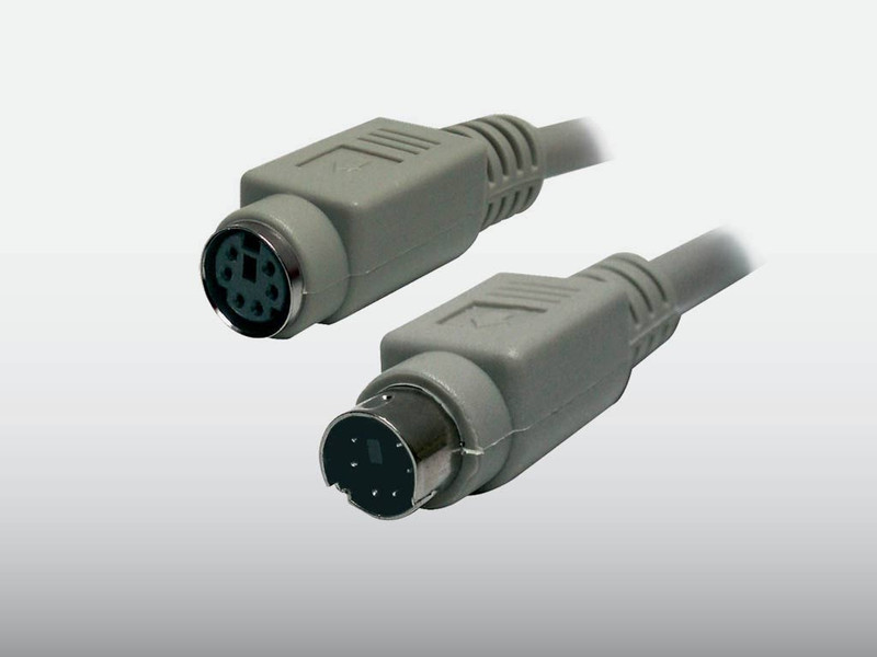 Perfect Choice Cable de Extension de Teclado PS 1.8 m (MD6(M)/MD6(H)) 1.8m Grau PS/2-Kabel