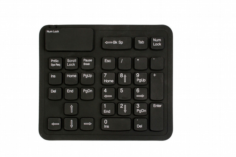 Perfect Choice Teclado Numérico Flexible USB Numerisch Schwarz Tastatur