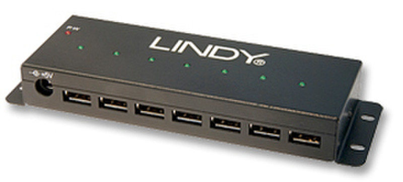 Lindy 7-Port USB Hub 480Mbit/s Schwarz Schnittstellenhub