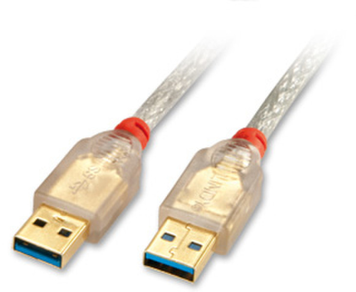 Lindy 0.5m USB 3.0 Cable 0.5м USB A USB A Прозрачный кабель USB