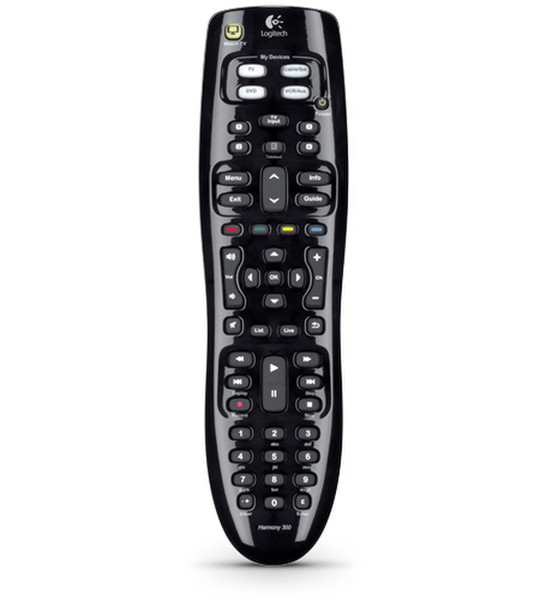 Logitech Harmony 300i Black remote control
