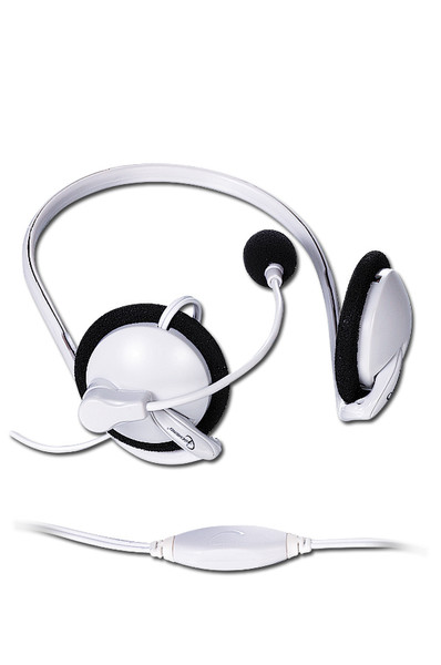 Gembird MHS-102 Binaural Weiß Headset