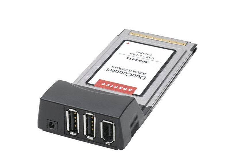 Adaptec CardBus EFIGS Kit 2p USB2 + 1p FWire интерфейсная карта/адаптер