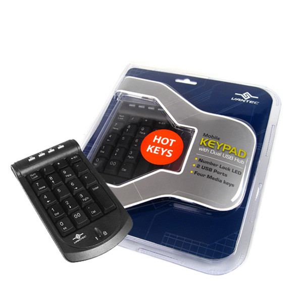 Vantec NBK-MH100 USB Числовой Черный клавиатура