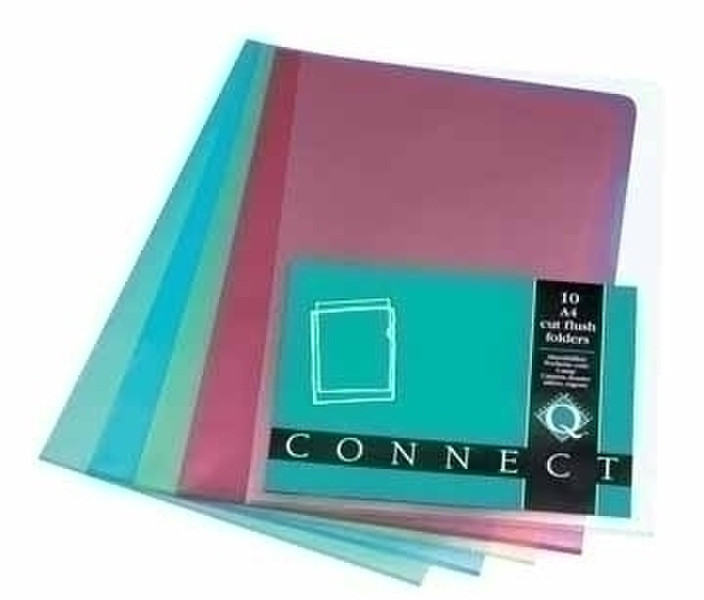 Connect Plastic L-Folder A4 Green 100 pieces