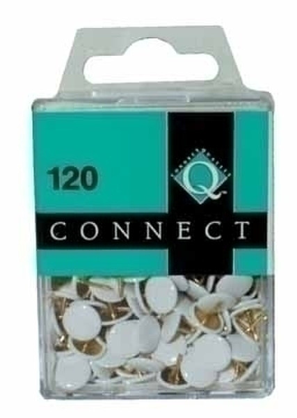 Connect Pins 120 pieces White White stationery pin/tack