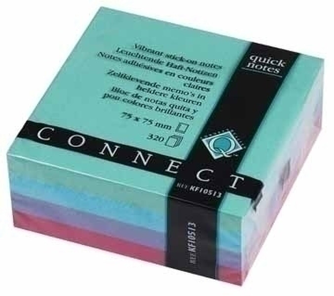 Connect Quick Notes Cube Green, Yellow, Blue & Pink 400pc(s) self-adhesive label