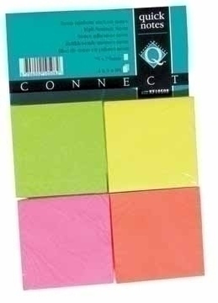 Connect Quick Notes Neon Rainbow 75 x 75 mm 80шт самоклеящийся ярлык