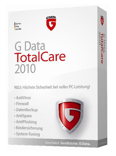 G DATA Total Care License 2010, 1Y, GOV, DE