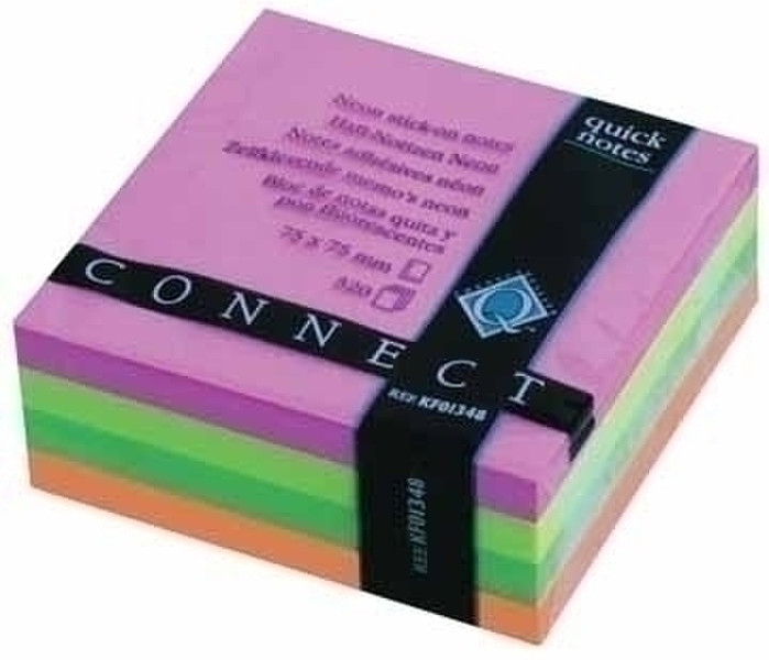 Connect Quick Notes Cube Green, Yellow, Orange & Pink 320Stück(e) selbstklebendes Etikett