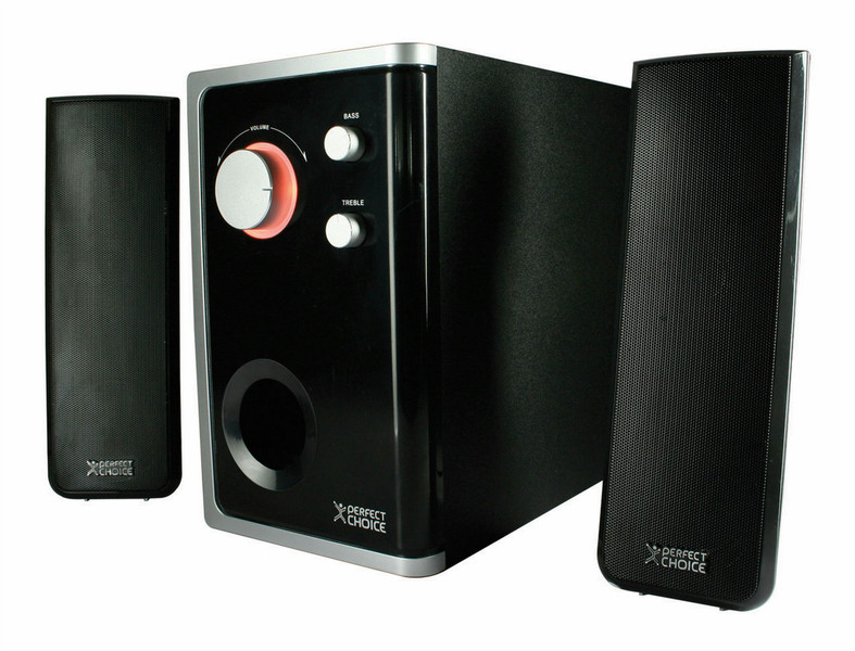 Perfect Choice Bocinas 2.1 Elite Multimedia 1200 W 30W Black loudspeaker