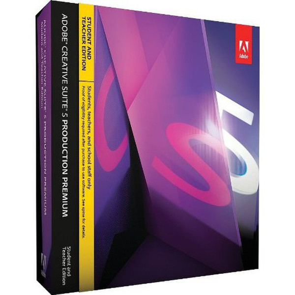 Adobe Creative Suite CS5 Production Premium, Student & Teacher Version, Win