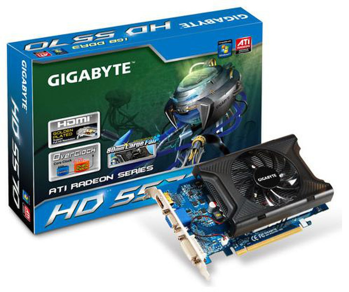 Gigabyte R557OGI 1ГБ GDDR3 видеокарта