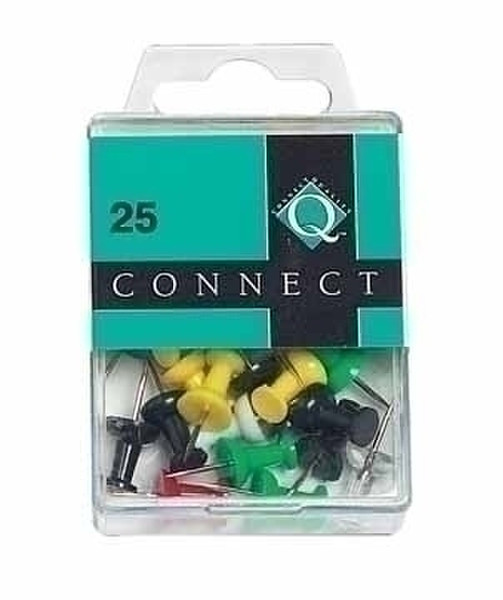 Connect Push Pins 25 pieces Multicolour stationery pin/tack