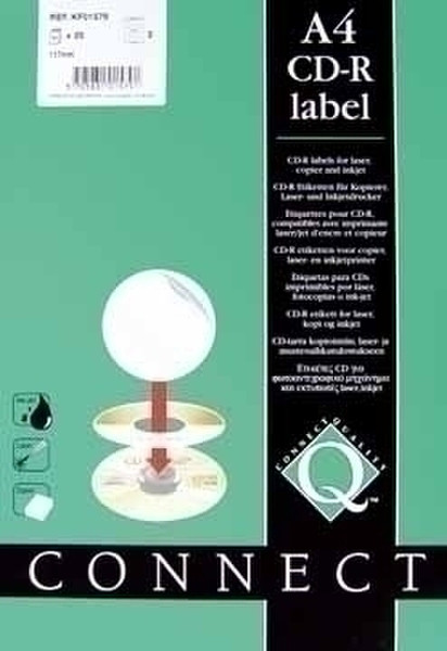 Connect Labels for CD/DVD 25 sheets selbstklebendes Etikett