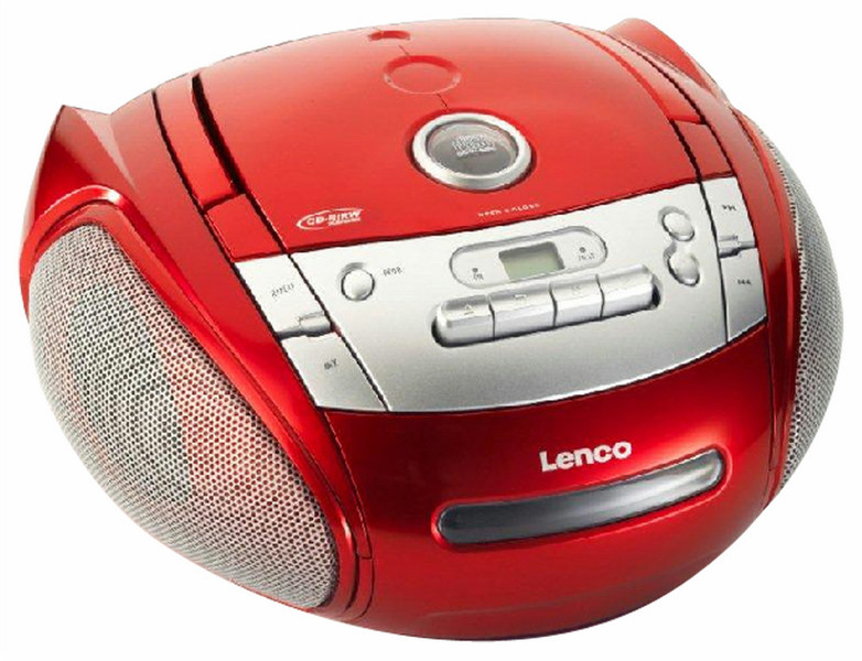 Lenco SCR-94 Portable CD player Red,Silver