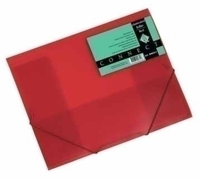 Connect Folder Clip & Elastic Frosted Red Красный