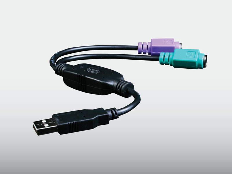 Perfect Choice Adaptador USB/PS2x2 para Teclado y Raton 2xPS/2 USB Black cable interface/gender adapter