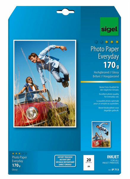 Sigel IP713 A4 (210×297 mm) Glanz Weiß Druckerpapier