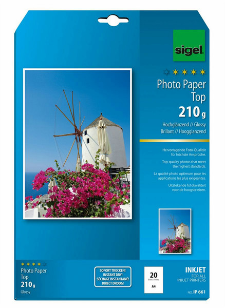 Sigel IP661 A4 (210×297 mm) Glanz Weiß Druckerpapier