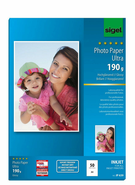 Sigel IP639 A4 (210×297 mm) Gloss White inkjet paper
