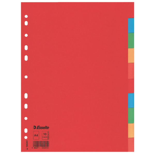 Esselte Multicoloured Card Dividers Mehrfarben 1Stück(e) Trennblatt