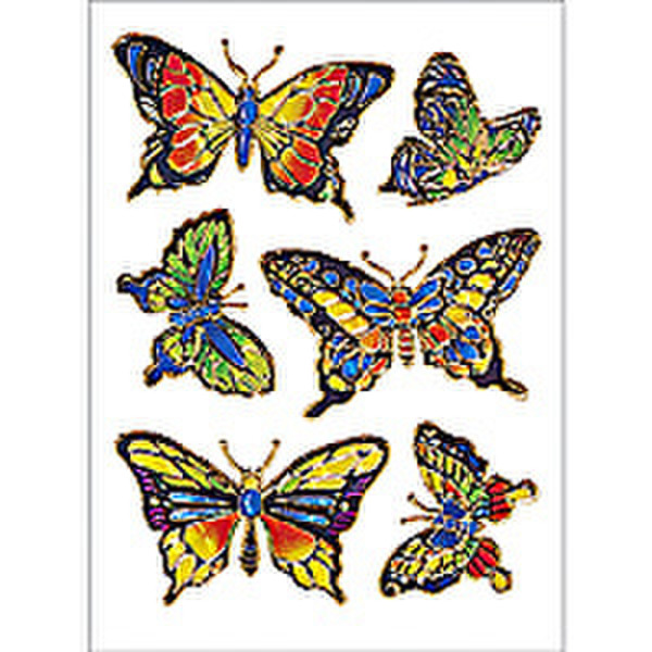 HERMA MAGIC stickers coloured butterflies prismatic 1 sheet декоративная наклейка