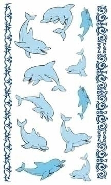 HERMA Tattoos Color Art dolphins 1 sh. decorative sticker