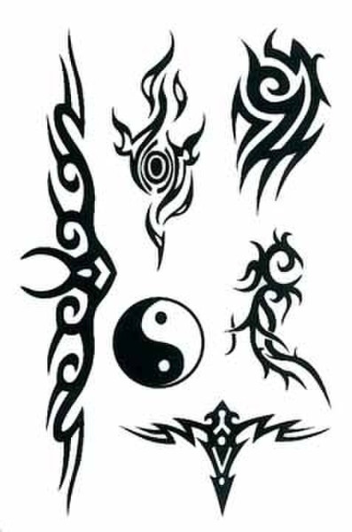 HERMA Tattoos Black Art symbols 1 sheet Dekorativer Aufkleber