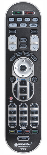 Universal WR7 Black remote control