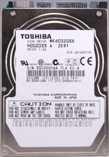 Toshiba 60GB Serial ATA 60ГБ SATA внутренний жесткий диск