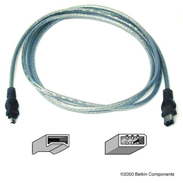 Belkin IEEE 1394 FireWire Compatible Cable 1.8m 1.8м Синий FireWire кабель