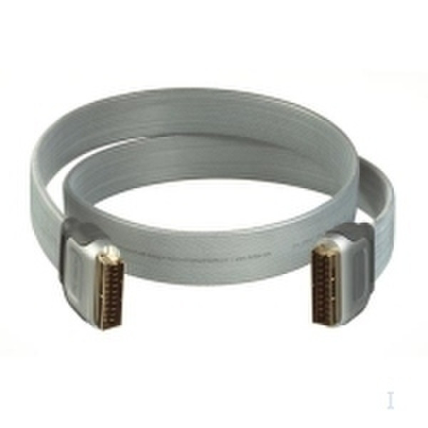 Belkin Scart Flat Video Cable 4.8m Silber SCART-Kabel