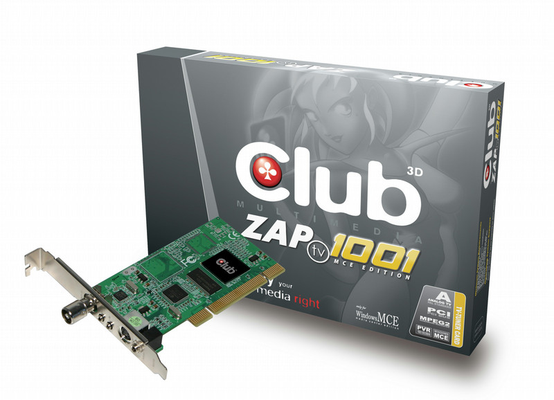 CLUB3D ZAP TV1001 MCE Внутренний PCI
