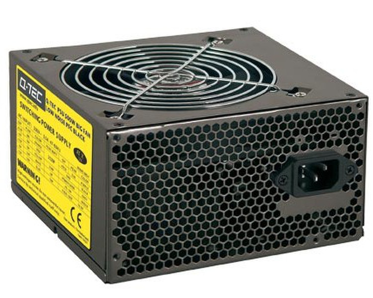 Q-Tec PSU 500W Big Fan Low Noise, Black 500W Black power supply unit