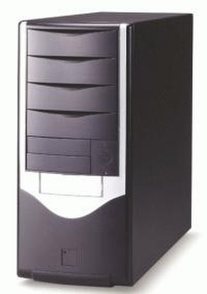 Ever Case Midi E4272B (Intel® Prescott Ready) Midi-Tower 350W Schwarz Computer-Gehäuse