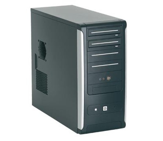 Q-Tec Case Midi H Black 350W Midi-Tower 350W Schwarz Computer-Gehäuse