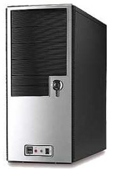 Ever Case Midi E4292BS (Intel® Prescott Ready) Midi-Tower 350W Schwarz, Silber Computer-Gehäuse